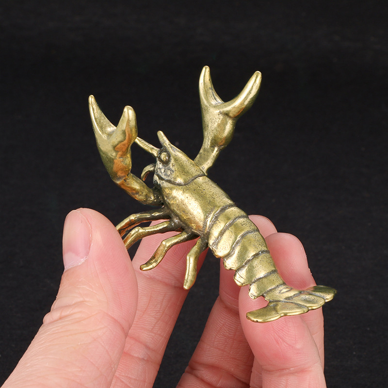 Vintage Collectible Pens - Massief messing rivierkreeft ornament vintage dieren
