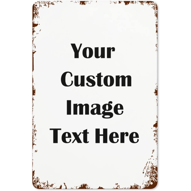 Vintage Collectible Plates - Gepersonaliseerd metalen blikken bord, 1 stuk,