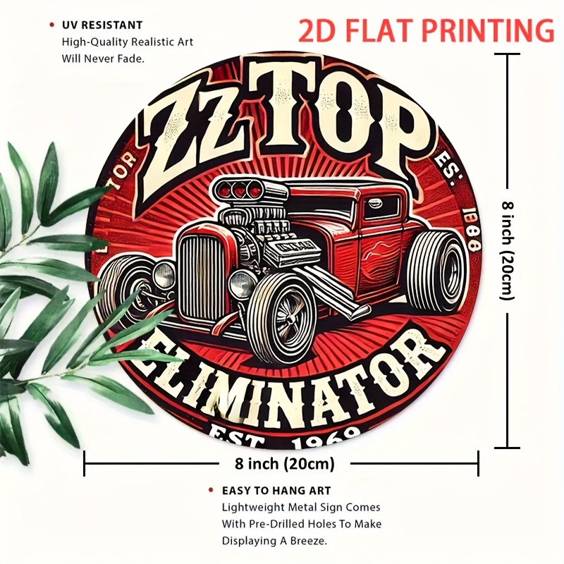 2D plat, 1pc ZZ Top Eliminator - Vintage Collectible Plates recensie en prijs