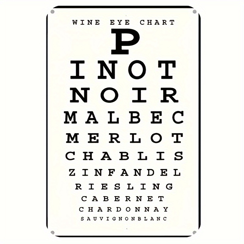 Vintage Wine Eye Chart metalen - Vintage Collectible Plates recensie en prijs